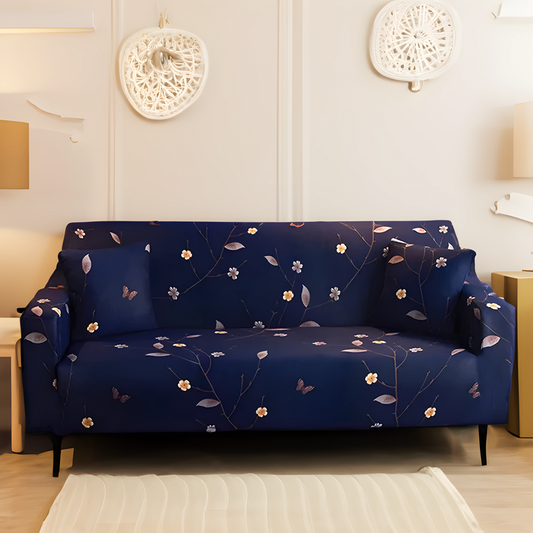 Sapphire Blue Elastic Sofa Slipcovers